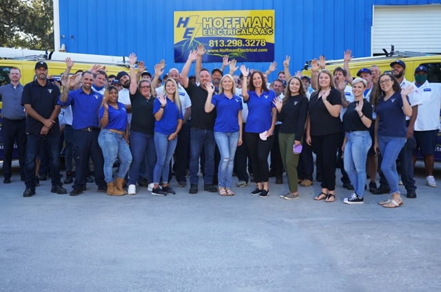 Hoffman team picture electrical company in Tampa Florida