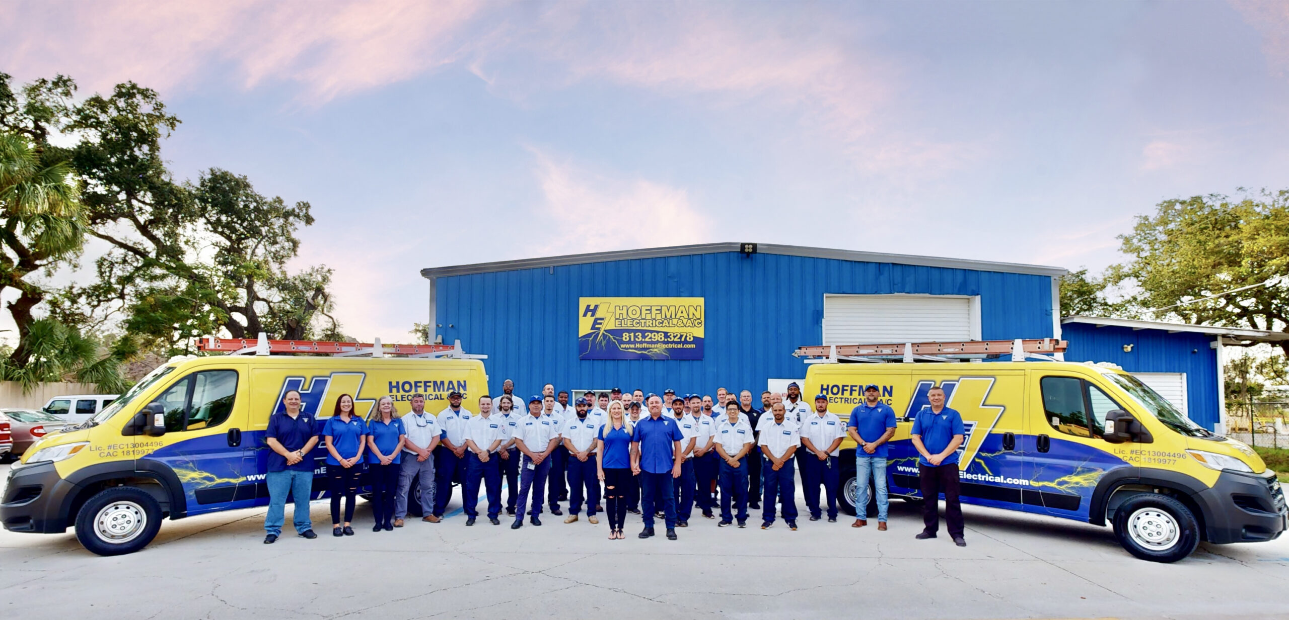 Hoffman team picture electrical company in Tampa Florida